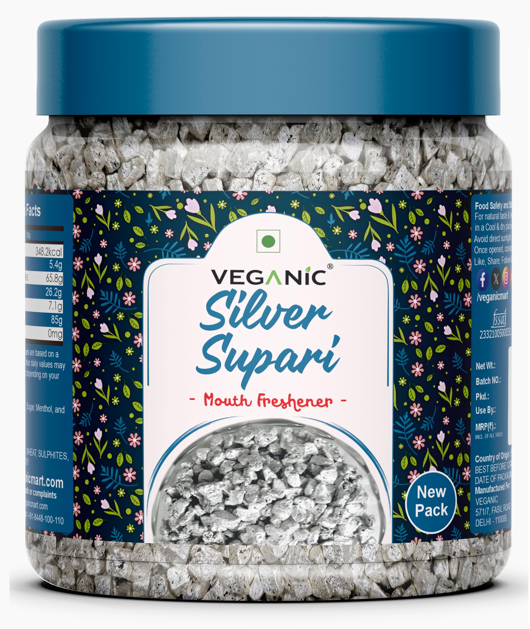 小物 Satisfy SilverShellLobster Mitt Silver Veganic Silver Coated Supari | Soft Supaari Mukhwas | Sweet Mint